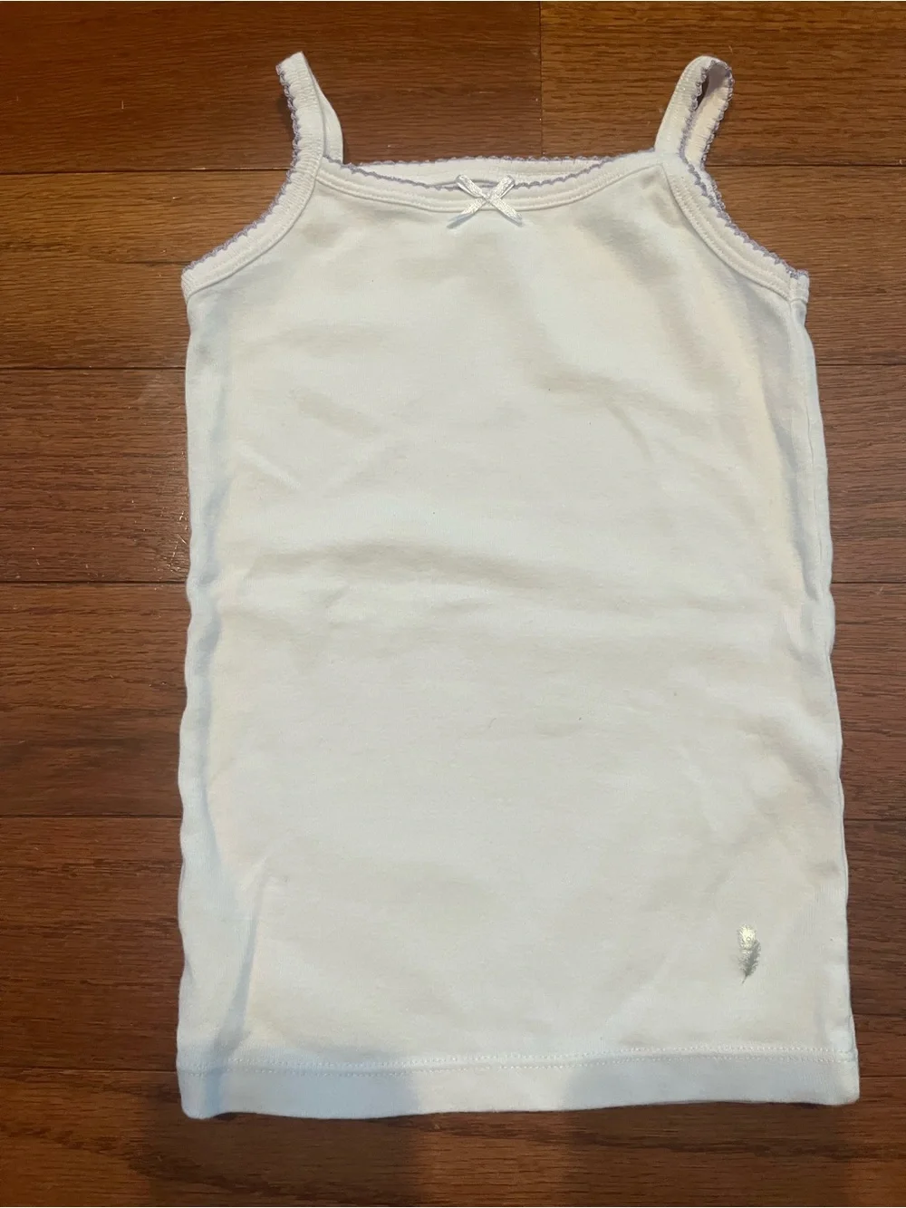 Feathers Girls White Tank Tops with Green & Lavender Polka Dots - Pack of 3